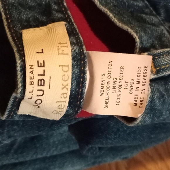 LL Bean 16 tall Fleece Lined Women's Jeans, Lot Of Two (Jea 059, 060) - Picture 2 of 6